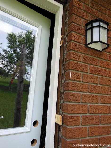 Installing a Exterior Door - Shims in new door frame